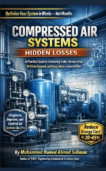 Compressed Air Systems Hidden Losses: A Practical Guide to Eliminating Leaks, Pressure Drop, Artificial Demand, and Energy Waste in Industrial Plants by Mohammed Hamed Ahmed Soliman