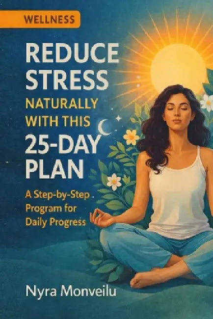 Reduce Stress Naturally with This 25-Day Plan: A Step-by-Step Program for Daily Progress by Nyra Monveilu
