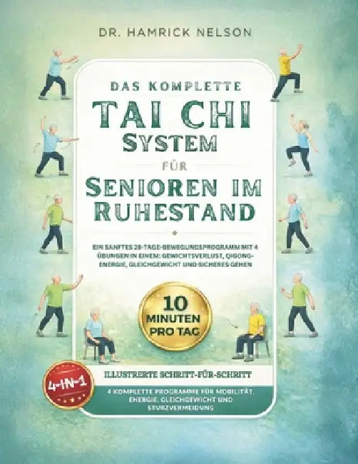 Das Komplette Tai-Chi-System Für Senioren im Ruhestand: Ein Sanftes 28-Tage-Bewegungsprogramm mit 4 Übungen in Einem Gewichtsverlust, Qigong-Energie, by Hamrick Nelson