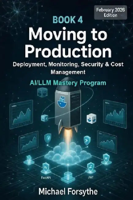 Moving to Production: Deployment, Monitoring, Security & Cost Management for AI Systems by Michael Forsythe