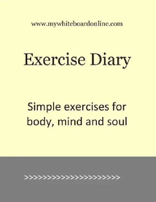 Exercise Diary by Swaminathan Kathiresan