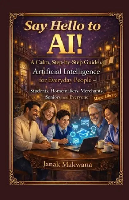 Say Hello to AI!: A Calm, Step-by-Step Guide to Artificial Intelligence for Everyday People - Students, Homemakers, Merchants, Seniors, and Everyone by Janak Makwana