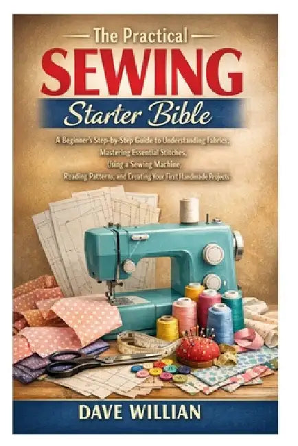 The Practical Sewing Starter Bible: A Beginner's Step-by-Step Guide to Understanding Fabrics, Mastering Essential Stitches, Using a Sewing Machine, Re by Dave William