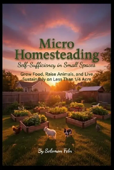 Micro Homesteading: Self-Sufficiency in Small Spaces Grow Food, Raise Animals, and Live Sustainably on Less Than 1/4 Acre by Solomon Feln