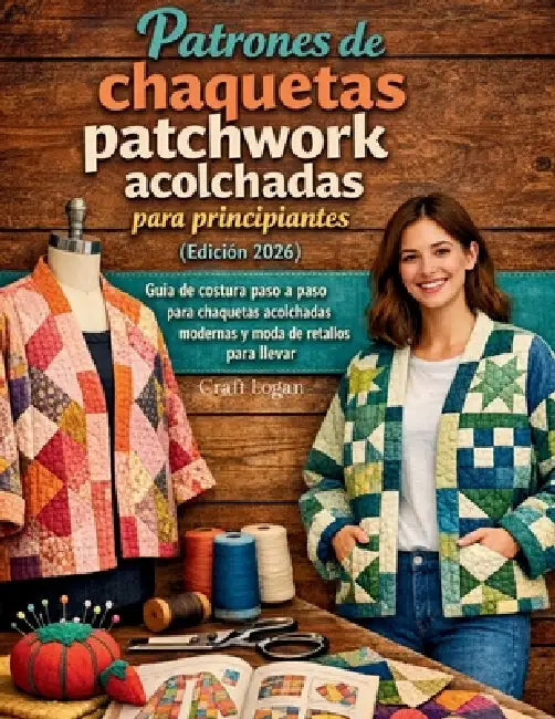 Patrones de chaquetas patchwork acolchadas para principiantes (Edición 2026): Guía de costura paso a paso para chaquetas acolchadas modernas y moda de by Craft Logan