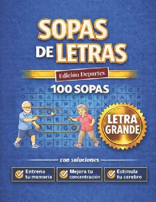 Sopas de Letras. Edición Deportes: Descubre 100 sopas de letras temáticas Deportes Letra grande by Pasatiempos En Movimiento