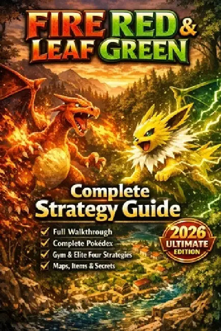 FireRed & LeafGreen Complete Strategy Guide - 2026 Ultimate Edition: Full Walkthrough, Pokédex, Kanto Map Navigation, Gym Leaders, Elite Four, Items, by Edgar Gonzales