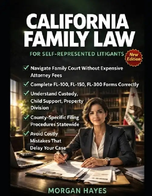 California Family Law for Self-Represented Litigants: Custody, Child Support, Divorce & Court Filings Step-by-Step Guide: Complete DIY Legal Guide to by Morgan Hayes