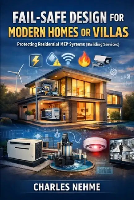 FAIL-SAFE DESIGN FOR MODERN HOMES AND VILLAS Protecting Residential MEP Systems: A Comprehensive Technical Guide for Engineers, Consultants & Homeowne by Charles Nehme