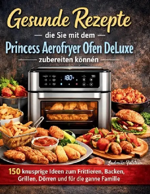 Gesunde Rezepte die Sie mit dem Princess Aerofryer Ofen DeLuxe zubereiten können: 150 knusprige Ideen zum Frittieren, Backen, Grillen, Dörren und für by Ludmila Falstein