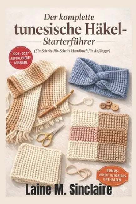 Der komplette tunesische Häkel-Starterführer (Ein Schritt-für-Schritt-Handbuch für Anfänger): So erlernen Sie einfache Techniken, einfache Stiche und by Laine M. Sinclaire