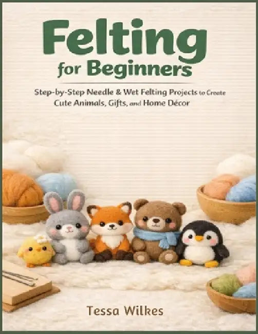 Felting for Beginners: Step-by-Step Needle & Wet Felting Projects to Create Cute Animals, Gifts, and Home Decor by Tessa Wilkes