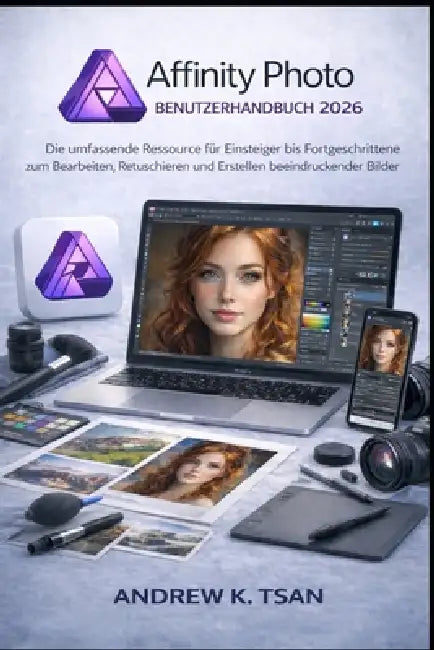 Affinity Photo Benutzerhandbuch 2026: Die umfassende Ressource für Einsteiger bis Fortgeschrittene zum Bearbeiten, Retuschieren und Erstellen beeindru by Andrew K. Tsan
