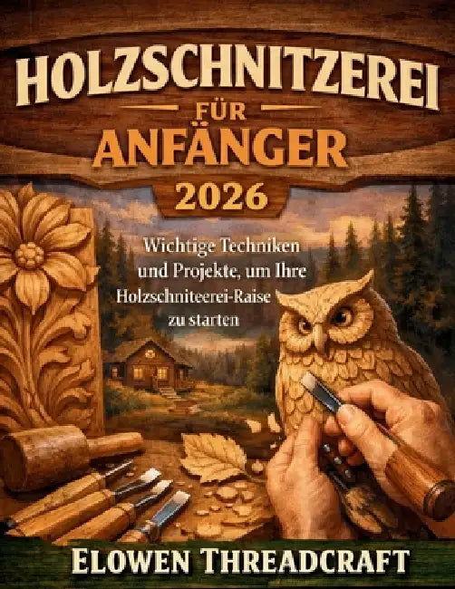 Holzschnitzerei Für Anfänger 2026: Wichtige Techniken und Projekte, um Ihre Holzschnitzerei-Reise zu starten by Elowen Threadcraft