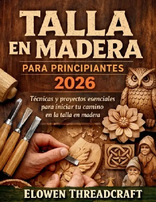 Talla En Madera Para Principiantes 2026: Técnicas y proyectos esenciales para iniciar tu camino en la talla en madera by Elowen Threadcraft