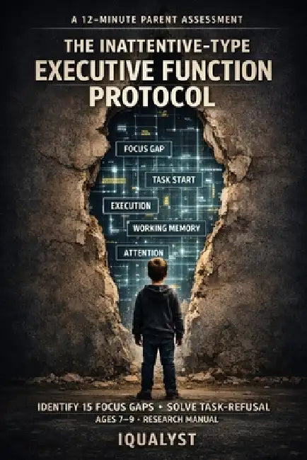 The Inattentive-Type Executive Function Protocol: A 12-Minute Parent Assessment to Identify 15 Focus Gaps and Solve Task-Refusal (2026 Research Manual by Iqualyst