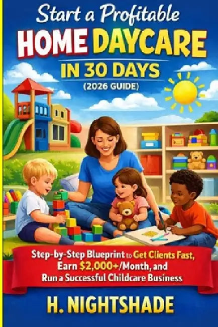 Start a Profitable Home Daycare in 30 Days (2026 Guide): Step-by-Step Blueprint to Get Clients Fast, Earn $2,000+/Month, and Run a Successful Childcar by H. Nightshade