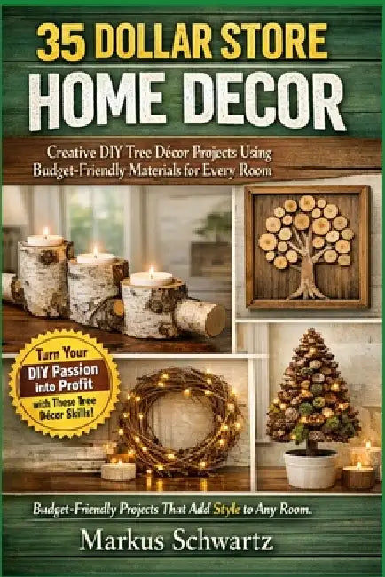 35 Dollar Store Home Decor: Creative DIY Tree Décor Projects Using Budget-Friendly Materials for Every Room by Markus Schwartz