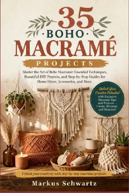 35 Boho Macrame Project: Master the Art of Boho Macramé Essential Techniques, Beautiful DIY Projects, and Step-by-Step Guides for Home Décor, Accessor by Markus Schwartz