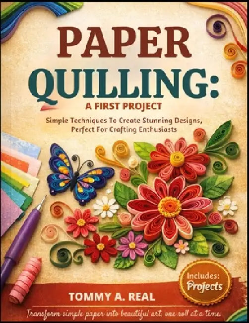 Paper Quilling: A FIRST PROJECT: Simple Techniques To Create Stunning Designs, Perfect For Crafting Enthusiasts by Tommy A. Real