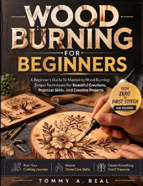 Wood Burning for Beginners: A Beginner's Guide To Mastering Wood Burning: Simple Techniques For Beautiful Creations, Practical Skills, And Creative Pr by Tommy A. Real