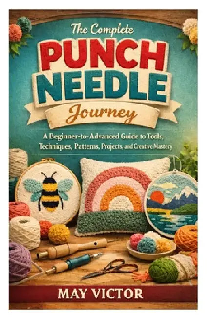 The Complete Punch Needle Journey: A Beginner-to-Advanced Guide to Tools, Techniques, Patterns, Projects, and Creative Mastery by May Victor
