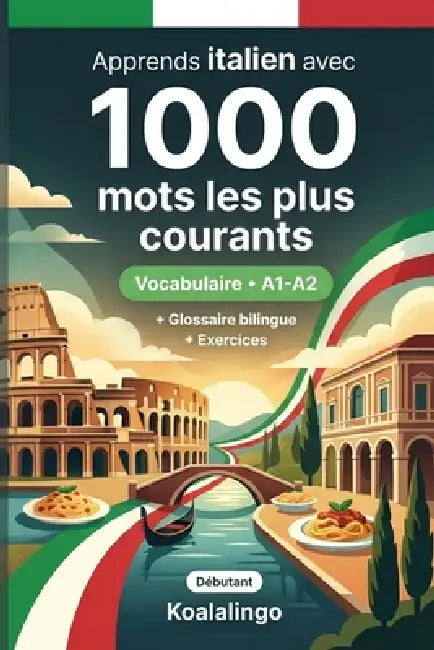 1000 Mots les Plus Courants en Italien pour Débutant: Apprendre l'italien avec exercices, exemples et glossaire - Niveau A1-A2 by Koalalingo