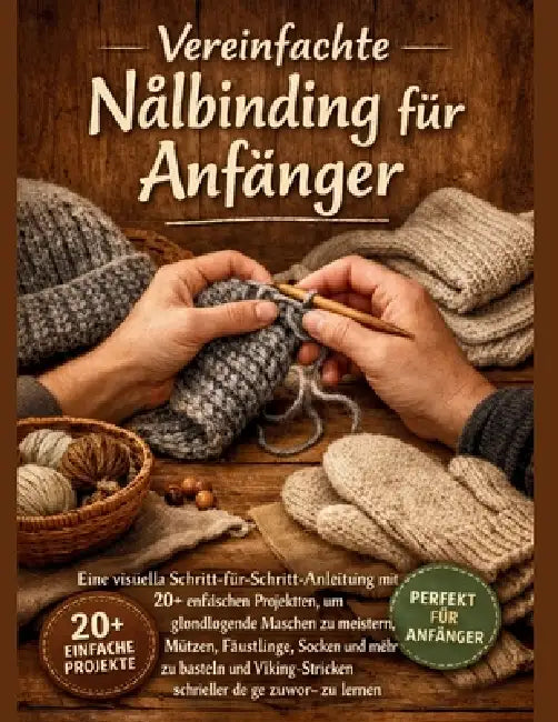 Vereinfachte Nalbinding für Anfänger: Eine visuelle Schritt-für-Schritt-Anleitung mit 20+ einfachen Projekten, um grundlegende Maschen zu meistern, Mü by Craft Logan