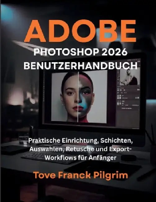 Adobe Photoshop 2026 Benutzerhandbuch: Praktische Einrichtung, Schichten, Auswahlen, Retusche und Export-Workflows für Anfänger by Tove Franck Pilgrim