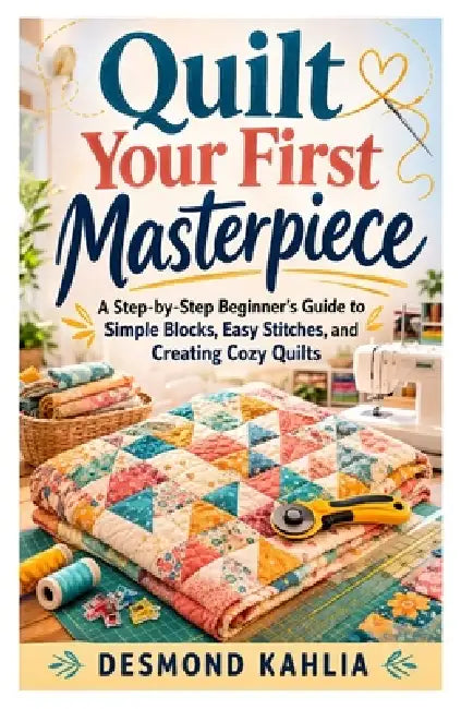 Quilt Your First Masterpiece: A Step-by-Step Beginner's Guide to Simple Blocks, Easy Stitches, and Creating Cozy Quilts by Desmond Kahlia