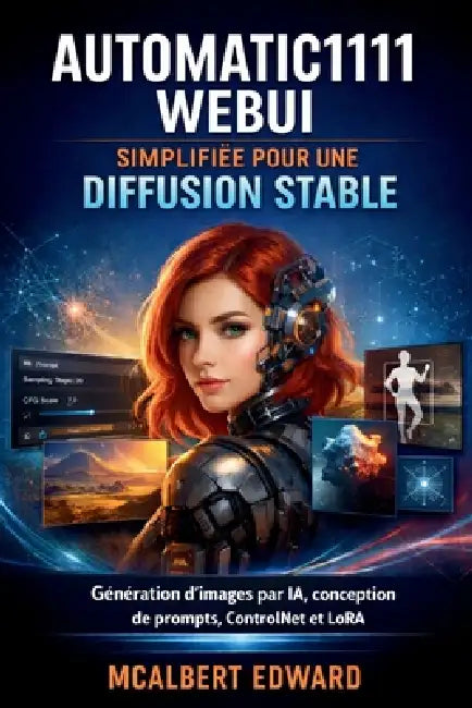 Automatic1111 Webui Simplifiée Pour Une Diffusion Stable: Génération d'images par IA, conception de prompts, ControlNet et LoRA by McAlbert Edward