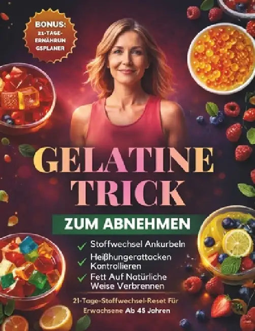 Gelatine-Trick Zum Abnehmen: Ein 21-Tage-Plan, um Heißhungerattacken zu stillen, den Stoffwechsel Anzukurbeln und Auf Natürliche Weise Ab 45 Jahren Ge by Joan Wilburn