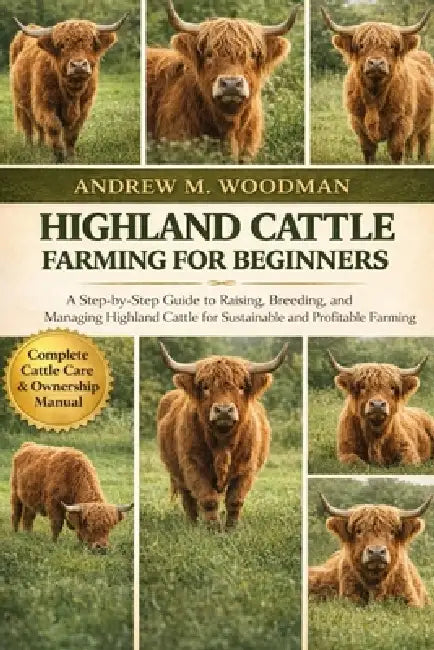 Highland Cattle Farming for Beginners: A Step-by-Step Guide to Raising, Breeding, and Managing Highland Cattle for Sustainable and Profitable Farming by Andrew M. Woodman