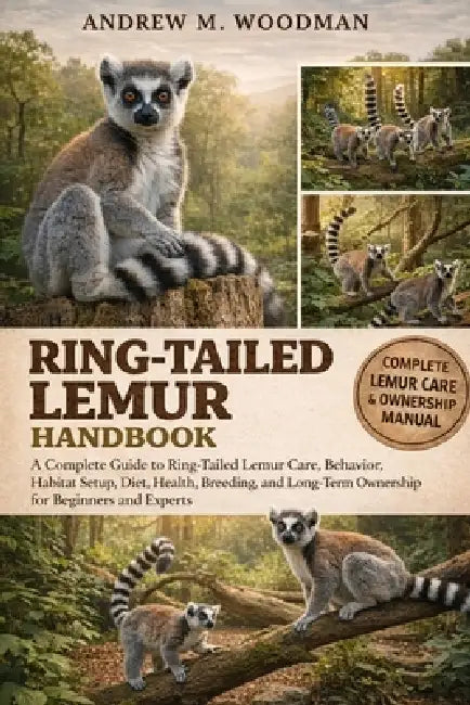 Ring-Tailed Lemur Handbook: A Complete Guide to Ring-Tailed Lemur Care, Behavior, Habitat Setup, Diet, Health, Breeding, and Long-Term Ownership for B by Andrew M. Woodman