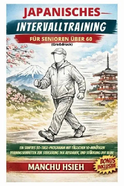 Japanisches Intervalltraining Für Senioren Über 60 (Großdruck): Ein sanftes 30-Tage-Programm mit täglichen 10-minütigen Trainingseinheiten zur Steiger by Manchu Hsieh