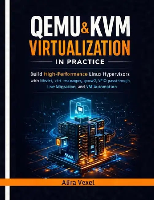 QEMU & KVM Virtualization in Practice: Build High-Performance Linux Hypervisors with libvirt, virt-manager, qcow2, VFIO Passthrough, Live Migration, a by Alira Vexel