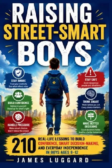 Raising Street-Smart Boys: 210 Real-Life Lessons to Build Confidence, Smart Decision-Making, and Everyday Independence in Boys Ages 8 to 12 by James Luggard