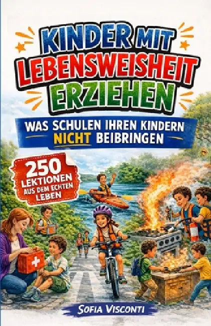 Kinder mit Lebensweisheit erziehen - Was Schulen Ihren Kindern nicht beibringen: 250 Lektionen fürs echte Leben für selbstbewusste, unabhängige und wi by Sofia Visconti
