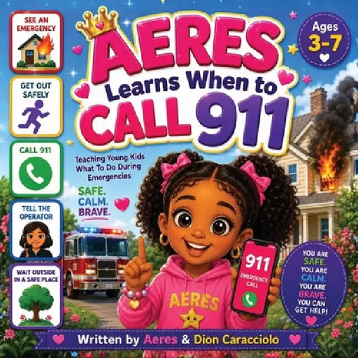 Aeres learns when to Call 911: Teaching young Kids what to do during Emergencies by Dion Darren Caracciolo, Aeres Sofia Caracciolo, Jaiden Xavier Caracciolo