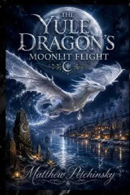 The Yule Dragon's Moonlit Flight by Matthew Petchinsky