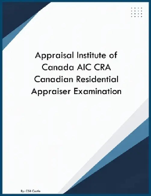Appraisal Institute of Canada AIC CRA Canadian Residential Appraiser Examination by Csb Castle