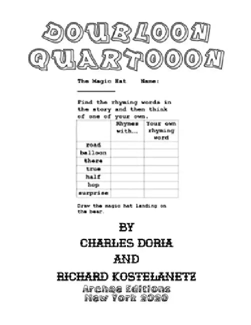 Doubloon Quartoon by Charles Doria, Richard Kostelanetz