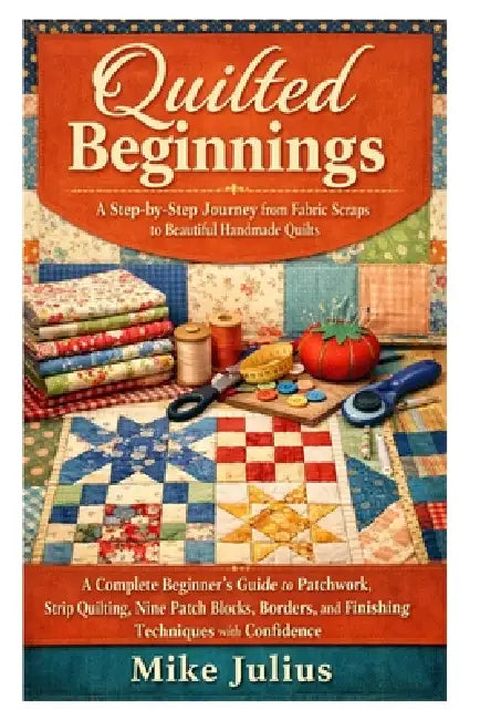 Quilted Beginnings: A Step-by-Step Journey from Fabric Scraps to Beautiful Handmade Quilts: A Complete Beginner's Guide to Patchwork, Strip Quilting, by Mike Julius