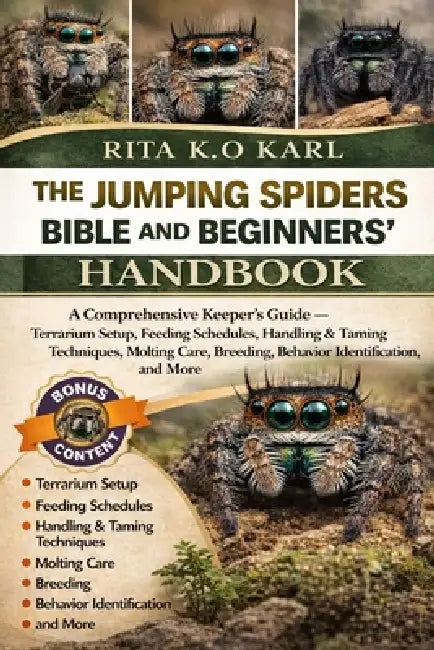 The Jumping Spider Bible and Beginners' Handbook: A Comprehensive Keeper's Guide - Terrarium Setup, Feeding Schedules, Handling & Taming Techniques, M by Rita K. O. Karl