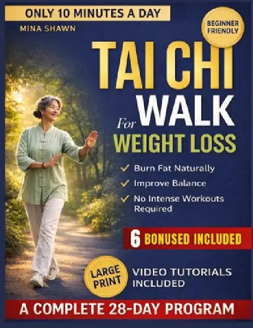 Tai CHI Walk for Weight Loss: A 28-Day, 10-Minute-a-Day Tai Chi Walking Routine to Burn Fat, Improve Balance, and Lose Weight Naturally No Intense Wor by Mina Shawn