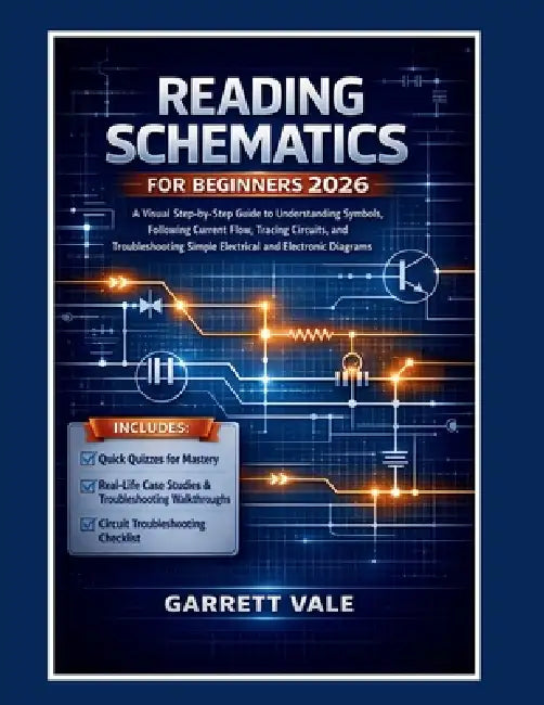 Reading Schematics for Beginners 2026: A Visual Step-by-Step Guide to Understanding Symbols, Following Current Flow, Tracing Circuits, and Troubleshoo by Garrett Vale