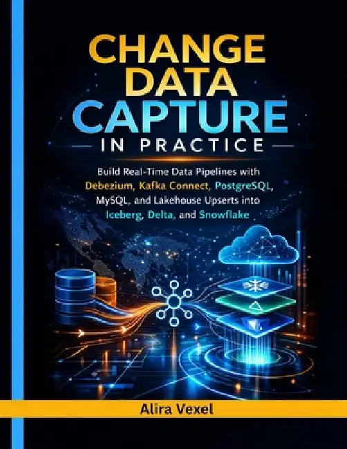 Change Data Capture in Practice: Build Real-Time Data Pipelines with Debezium, Kafka Connect, PostgreSQL, MySQL, and Lakehouse Upserts into Iceberg, D by Alira Vexel