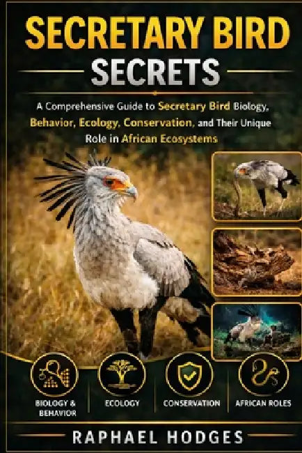Secretary Bird Secrets: A Comprehensive Guide to Secretary Bird Biology, Behavior, Ecology, Conservation, and Their Unique Role in African Ecosystems by Raphael Hodges