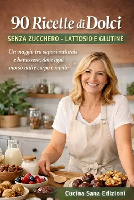 90 Ricette di Dolci senza zucchero lattosio e glutine: Un viaggio tra sapori naturali e benessere, dove ogni morso nutre corpo e mente by Cucina Sana Edizioni