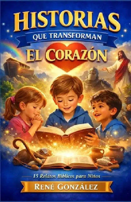 Historias Que Transforman El Corazón: 15 relatos bíblicos para niños con enseñanzas que forman su vida by René González